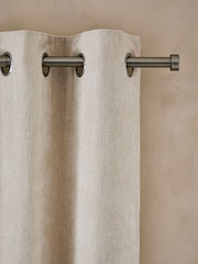 Natural Super Soft Cosy Lined Eyelet Curtains - Image 3 of 6