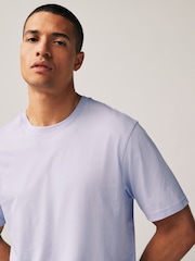 Blue/Mint Green/Pink/Light Pink/Purple/Yellow Regular Fit Essential 100% Cotton T-Shirts 6 Pack - Image 10 of 12