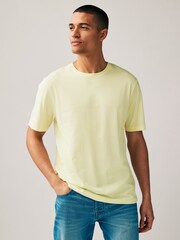 Blue/Mint Green/Pink/Light Pink/Purple/Yellow Regular Fit Essential 100% Cotton T-Shirts 6 Pack - Image 5 of 12