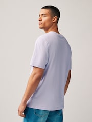 Blue/Mint Green/Pink/Light Pink/Purple/Yellow Regular Fit Essential 100% Cotton T-Shirts 6 Pack - Image 8 of 12