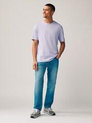 Blue/Mint Green/Pink/Light Pink/Purple/Yellow Regular Fit Essential 100% Cotton T-Shirts 6 Pack - Image 9 of 12