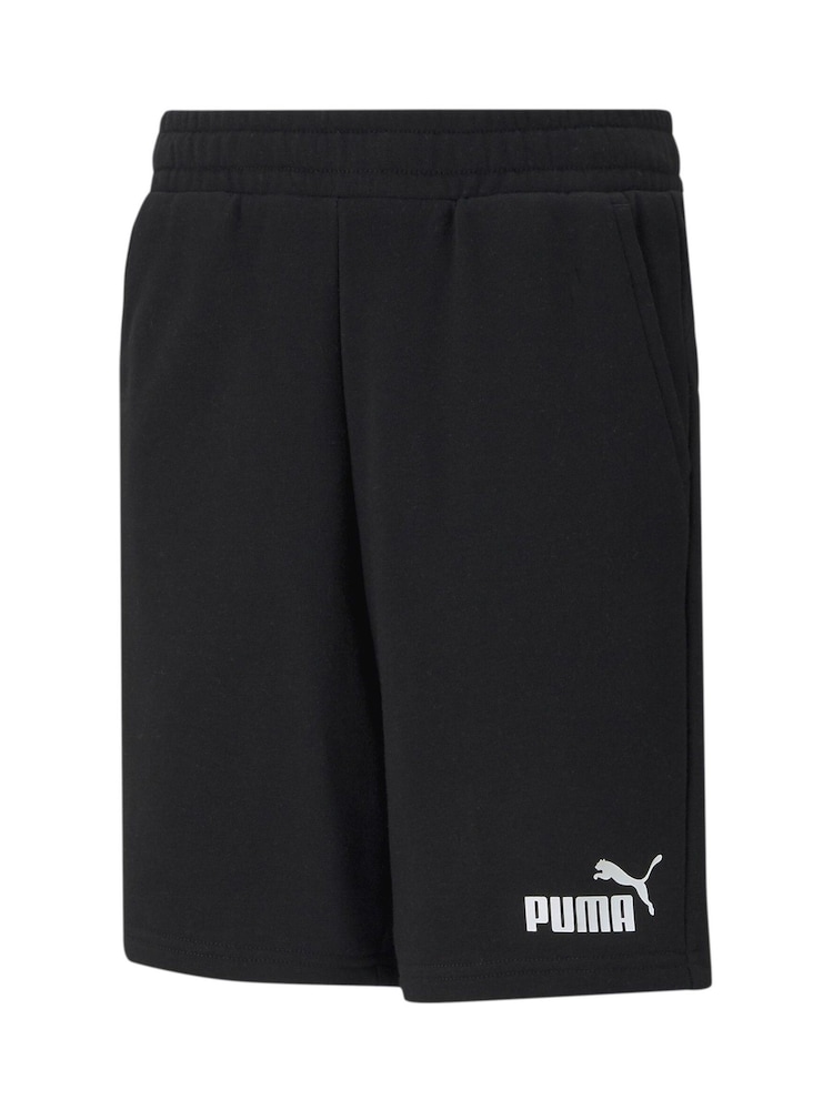Puma Black Essentials Youth Sweat Shorts - Image 1 of 2 Puma Black Essentials Youth Sweat Shorts - Image 1 of 2