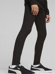 Puma Black ESS+ Logo Love Youth Printed Leggings - Image 1 of 5
