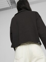 Puma Black Womens High-Neck Half-Zip Sweatshirt - Image 2 of 6
