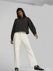 Puma Black Womens High-Neck Half-Zip Sweatshirt - Image 3 of 6