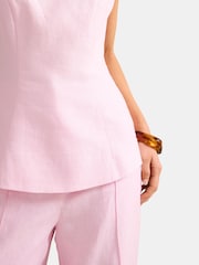 Forever New Pink Pure Linen Liliana Top - Image 5 of 5