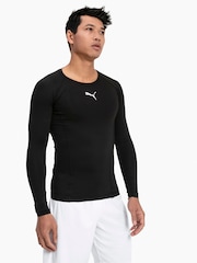 Puma Black Baselayer Long Sleeve Mens T-Shirt - Image 1 of 6