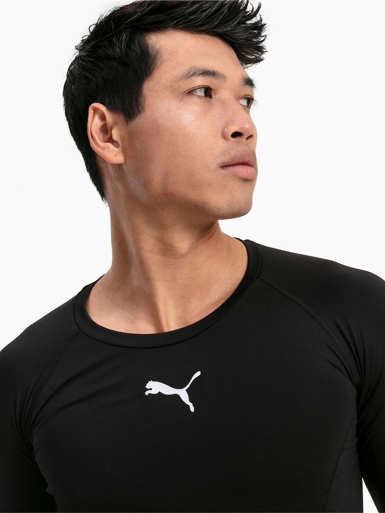 Puma Black Baselayer Long Sleeve Mens T-Shirt - Image 4 of 6