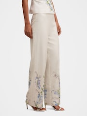 Forever New Soleil Floral Placement Printed Trousers Contains Linen - Bild 4 von 5