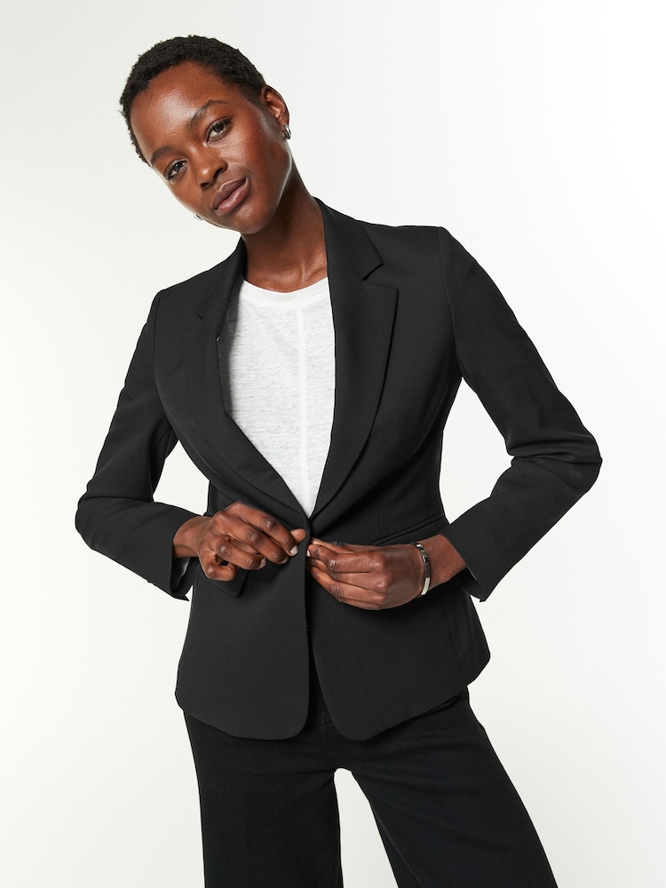 Schwarz - Tailored Einreihiger Blazer - Image 2 of 6