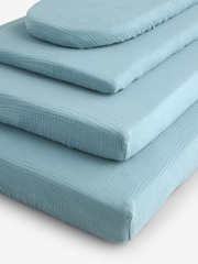 2 Упаковка младенец 100% хлопок муслин Fitted Sheets - Изображение 1 из 11