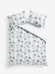 2 Pack Green/White Floral Reversible Duvet Cover and Pillowcase Set - Image 7 of 7