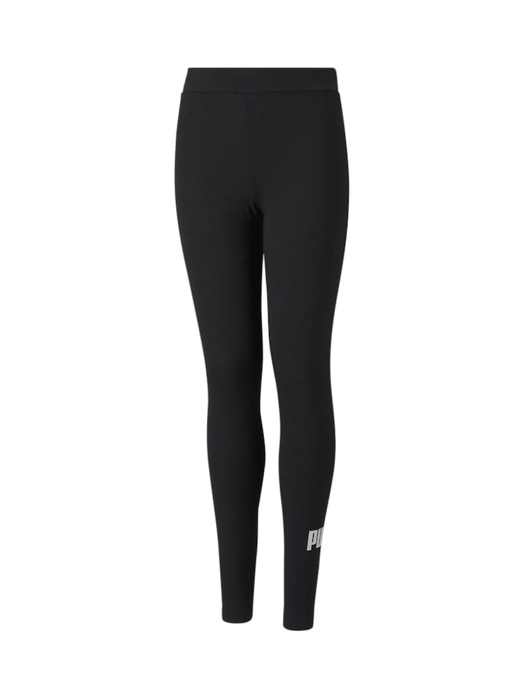 Puma Black 100% Cotton Essentials Logo Youth Leggings - Image 2 of 2