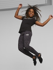 Puma Black ESS+ ANIMAL Youth Leggings - Image 3 of 6