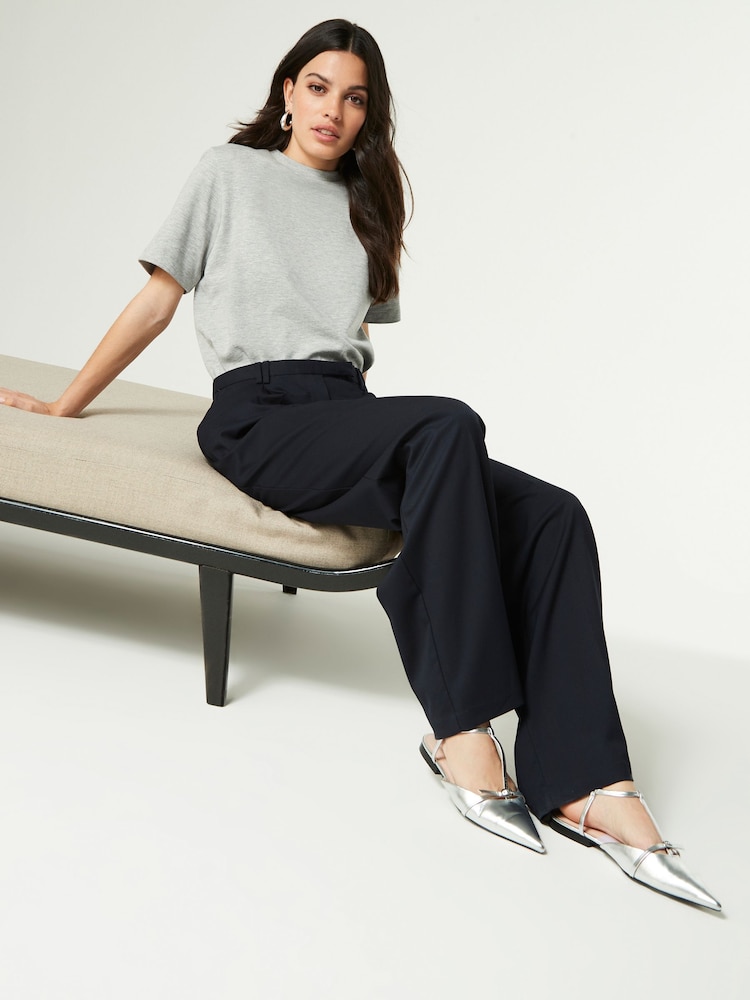 marine - Pantalon large pour jambes sur mesure - Image 2 of 5