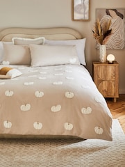Natural Tufted Pumpkin Brushed 100% Cotton Duvet Cover and Pillowcase Set - Image 2 of 5