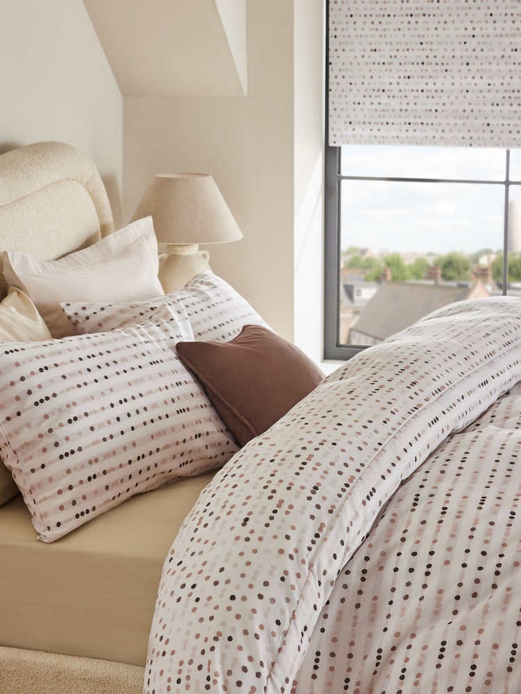 Natural Spot Duvet Cover and Pillowcase Set - Image 2 of 3 Natural Spot Duvet Cover and Pillowcase Set - Image 2 of 3