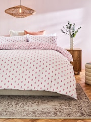 2 Pack Lilac Purple Ikat Reversible Duvet Cover and Pillowcase Set - Image 3 of 11