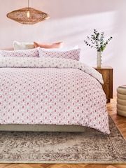 2 Pack Lilac Purple Ikat Reversible Duvet Cover and Pillowcase Set - Image 4 of 11