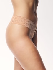 Victoria's Secret Black/Nude/White Thong 4 Pack Knickers - Image 3 of 5
