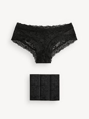 Victoria's Secret Black Cheeky 4 Pack Knickers - Image 1 of 5