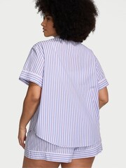 Victoria's Secret Blue Stripe Cotton Short Pyjama Set - Image 2 of 4