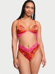 Victoria's Secret Island Vibes Orange Tropical Print Bodysuit - Image 1 of 3