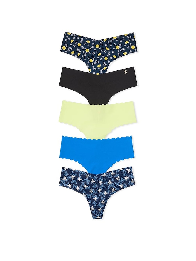 Blauw/zwart/groen - Victoria's Secret set van 5 slips - Image 1 of 3