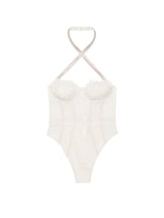 Victoria's Secret Coconut White Halter Shine Bodysuit - Image 3 of 4