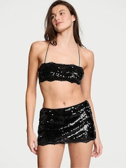 Victoria's Secret Black Sequin Bralette and Skirt Set - Image 1 of 3