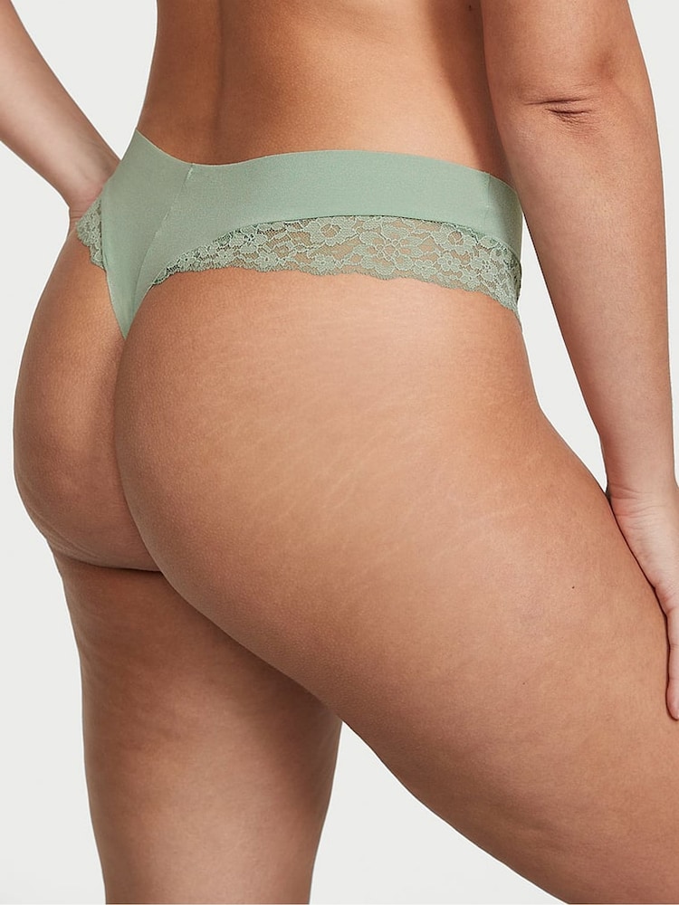 Victoria's Secret Seasalt Green Posey Lace Thong Knickers - Image 2 of 3 Victoria's Secret Seasalt Green Posey Lace Thong Knickers - Image 2 of 3
