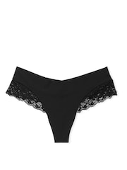 Victoria's Secret Black Posey Lace Thong Knickers - Image 3 of 3