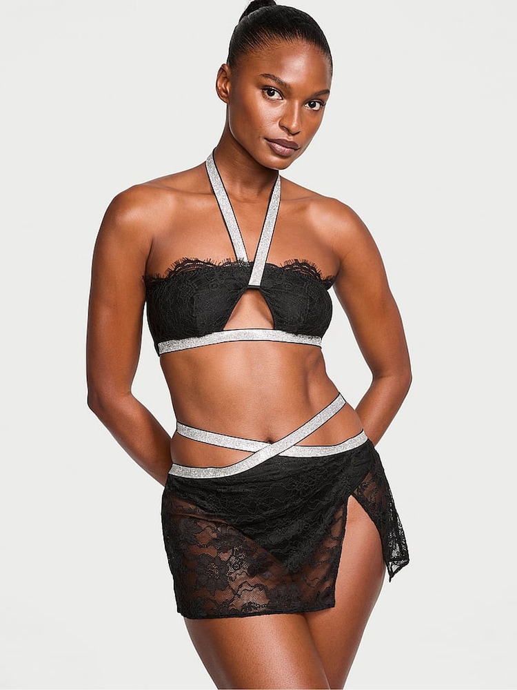 Victoria's Secret Black Bling Halter Set - Image 1 of 3