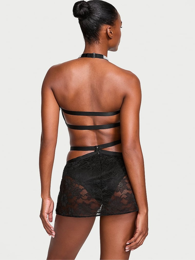 Victoria's Secret Black Bling Halter Set - Image 2 of 3