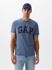 Gap Blue Everyday Logo 100% Cotton Crew Neck Short Sleeve T-Shirt - Image 1 of 4