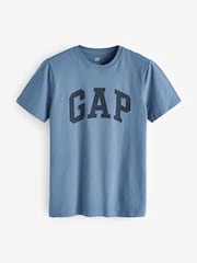 Gap Blue Everyday Logo 100% Cotton Crew Neck Short Sleeve T-Shirt - Image 2 of 4