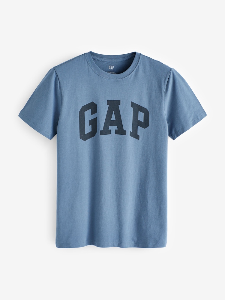 Gap Blue Everyday Logo 100% Cotton Crew Neck Short Sleeve T-Shirt - Image 2 of 4
