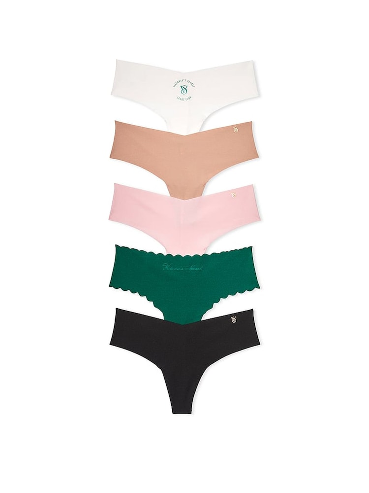 Wit/huidskleur/roze/groen/zwart - Victoria's Secret set van 5 slips - Image 1 of 3