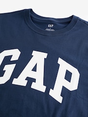 Gap Navy Blue Everyday Logo 100% Cotton Crew Neck Short Sleeve T-Shirt - Image 6 of 6