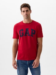 Gap Red Everyday Logo 100% Cotton Crew Neck Short Sleeve T-Shirt - Image 1 of 4