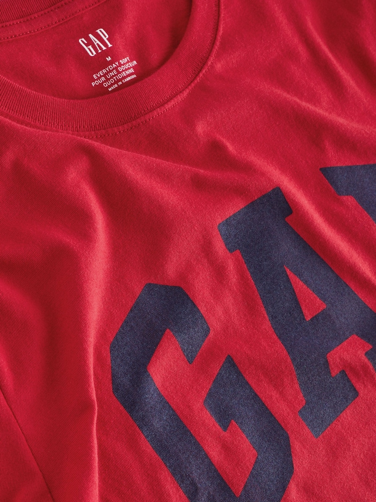 Gap Red Everyday Logo 100% Cotton Crew Neck Short Sleeve T-Shirt - Image 4 of 4