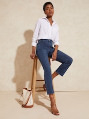 Love & Roses Mid Wash Blue Slim Crop Jeans - Image 3 of 4