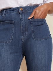 Love & Roses Mid Wash Blue Slim Crop Jeans - Image 4 of 4