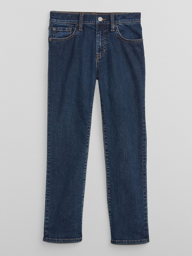 Gap Blue Straight Fit Stretch Jeans (5-13yrs) - Image 1 of 3 Gap Blue Straight Fit Stretch Jeans (5-13yrs) - Image 1 of 3