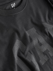 Gap Black Everyday Logo 100% Cotton Crew Neck Short Sleeve T-Shirt - Image 5 of 5