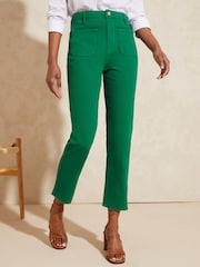 Love & Roses Green Petite Slim Crop Jeans - Image 1 of 3