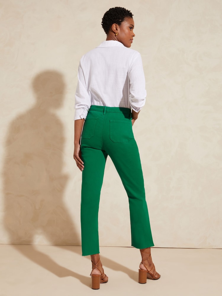Love & Roses Green Petite Slim Crop Jeans - Image 2 of 3