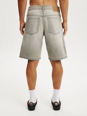 Cotton On Grey Baggy Denim Shorts - Image 2 of 8