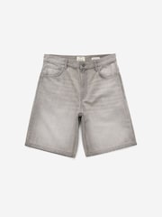 Cotton On Grey Baggy Denim Shorts - Image 7 of 8