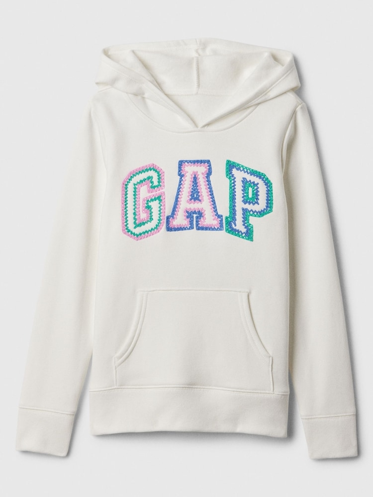 Gap White Logo Hoodie (4-13yrs) - Image 1 of 2